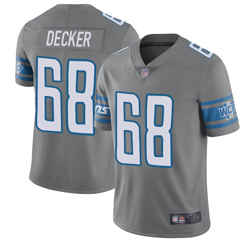 Detroit Lions Limited Steel Men Taylor Decker Jersey NFL Football #68 Rush Vapor Untouchable